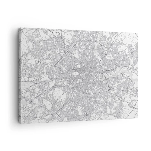 Obraz na plátne - Mapa londýnskeho labyrintu - 70x50 cm
