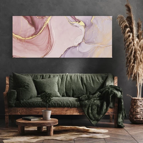 Obraz na plátne - Maznanie farieb - 160x50 cm