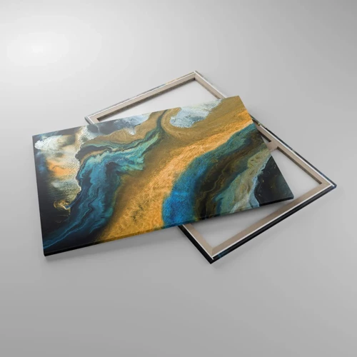 Obraz na plátne - Modrá – žltá – vzájomné vplyvy - 120x80 cm