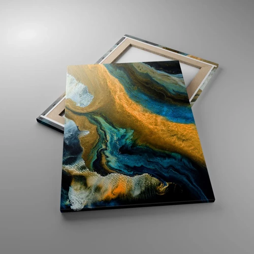 Obraz na plátne - Modrá – žltá – vzájomné vplyvy - 50x70 cm