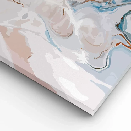 Obraz na plátne - Modré meandre pod bielou - 40x40 cm