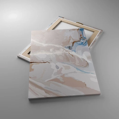 Obraz na plátne - Modré meandre pod bielou - 50x70 cm