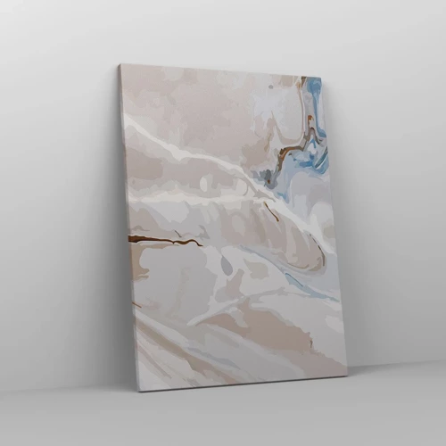 Obraz na plátne - Modré meandre pod bielou - 50x70 cm