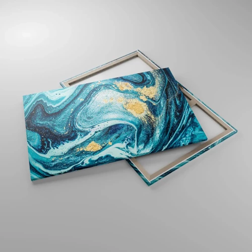 Obraz na plátne - Modrý vír - 120x80 cm