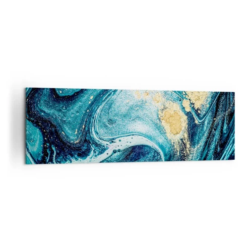 Obraz na plátne - Modrý vír - 160x50 cm