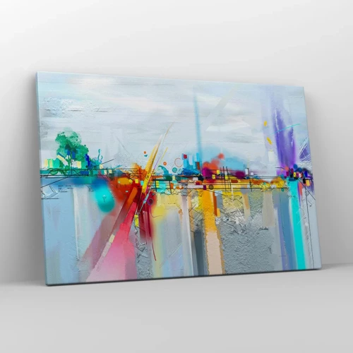 Obraz na plátne - Most radosti nad riekou života - 120x80 cm