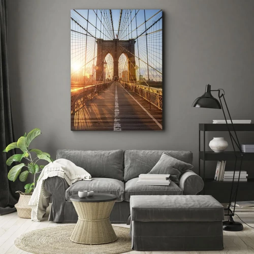 Obraz na plátne - Na zlatom moste - 65x120 cm