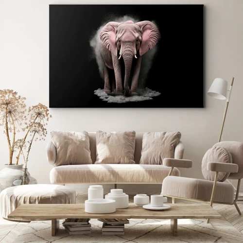 Obraz na plátne - Nemysli na ružového slona! - 70x50 cm