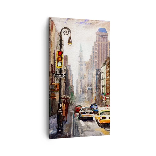 Obraz na plátne - New York – farebný aj v daždi - 45x80 cm