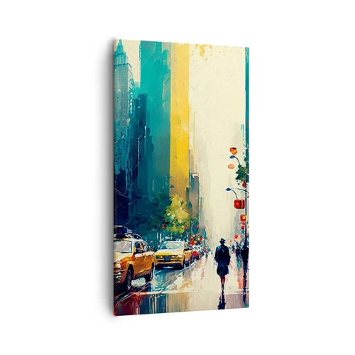 Obraz na plátne - New York – tu je aj dážď farebný - 55x100 cm