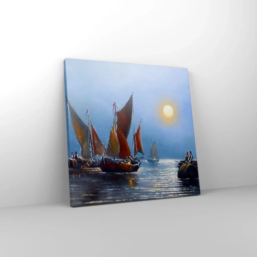 Obraz na plátne - Nočný rybolov - 30x30 cm