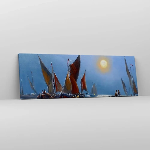 Obraz na plátne - Nočný rybolov - 90x30 cm