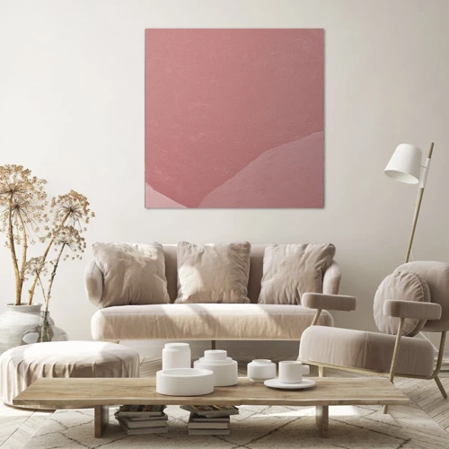 Obraz na plátne - Organická kompozícia v ružovej - 30x30 cm