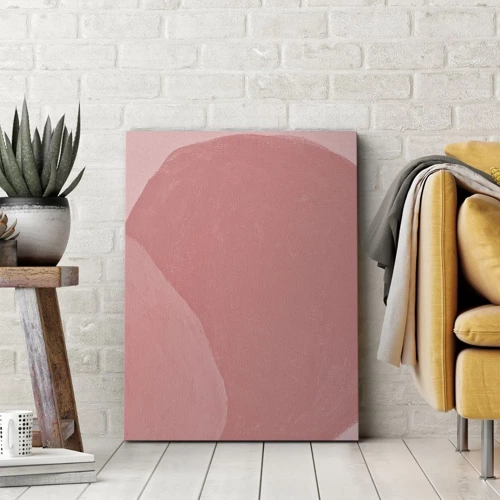 Obraz na plátne - Organická kompozícia v ružovej - 50x70 cm