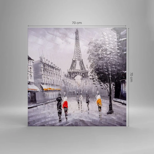 Obraz na plátne - Parížska prechádzka - 70x70 cm