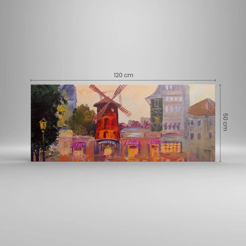 Obraz na plátne - Parížske ikony – Moulin Rouge - 120x50 cm