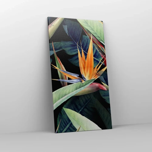 Obraz na plátne - Plamenné kvety trópov - 65x120 cm