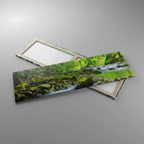 Obraz na plátne - Plávať morom zelene - 160x50 cm