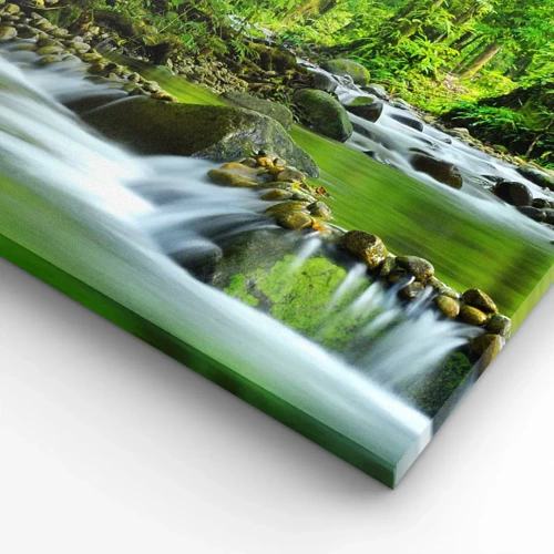 Obraz na plátne - Plávať morom zelene - 160x50 cm