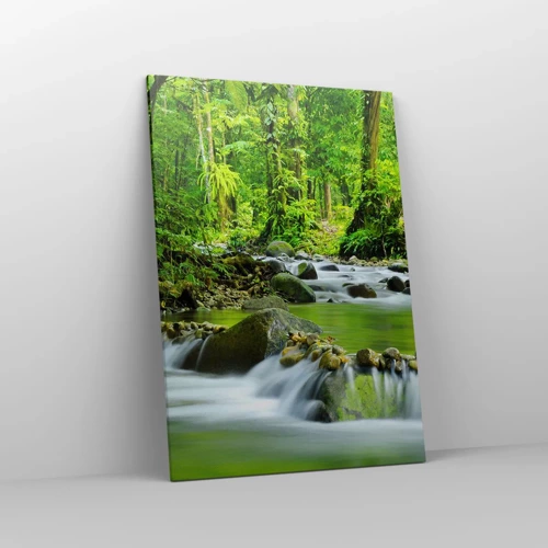 Obraz na plátne - Plávať morom zelene - 70x100 cm