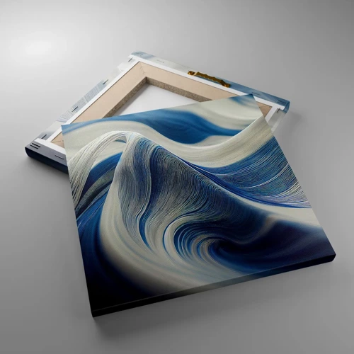 Obraz na plátne - Plynulosť modrej a bielej - 30x30 cm