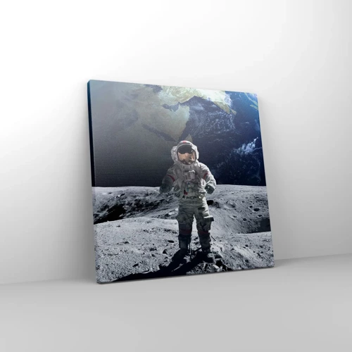 Obraz na plátne - Pozdravy z Mesiaca - 30x30 cm