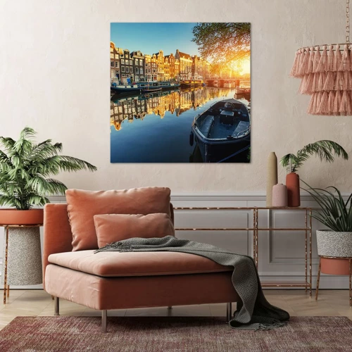 Obraz na plátne - Ráno v Amsterdame - 40x40 cm
