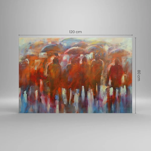 Obraz na plátne - Rovnocenní v daždi a hmle - 120x80 cm