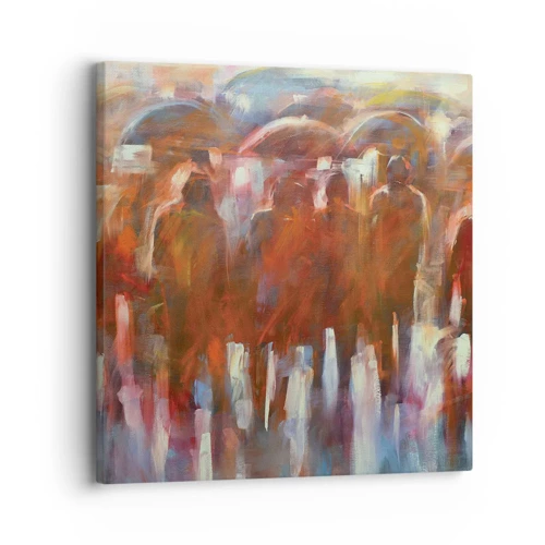 Obraz na plátne - Rovnocenní v daždi a hmle - 30x30 cm
