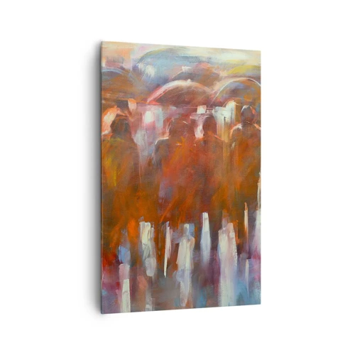 Obraz na plátne - Rovnocenní v daždi a hmle - 80x120 cm