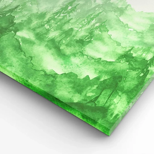 Obraz na plátne - Rozmazaný zelenou hmlou - 60x60 cm