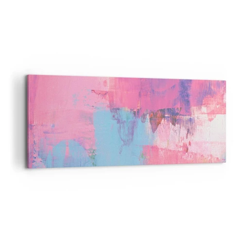 Obraz na plátne - Ružová, modrá a štipka svetla - 120x50 cm