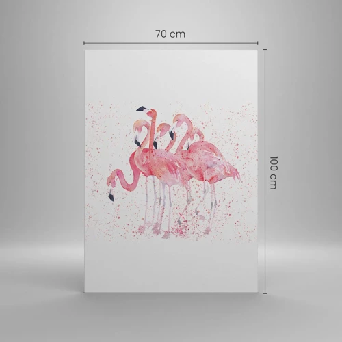 Obraz na plátne - Ružový ansámbl - 70x100 cm