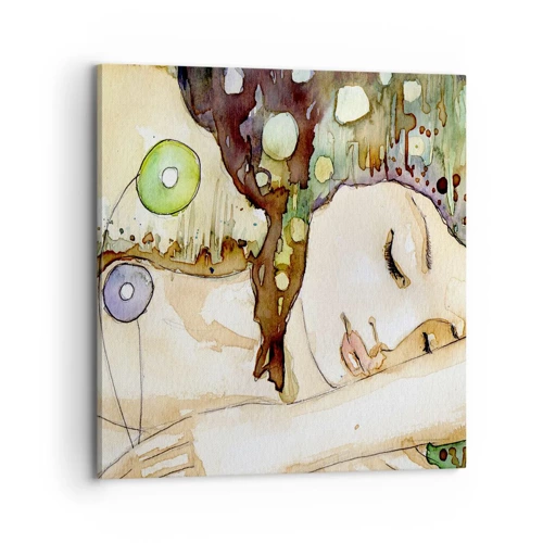 Obraz na plátne - Smaragdovo-fialový sen - 70x70 cm