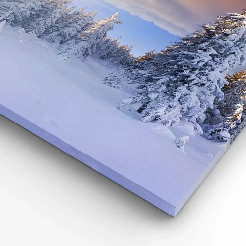 Obraz na plátne - Snežné predstavenie prírody - 65x120 cm