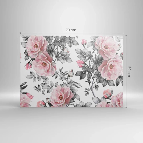 Obraz na plátne - Stratiť sa v kvetoch ruží - 70x50 cm