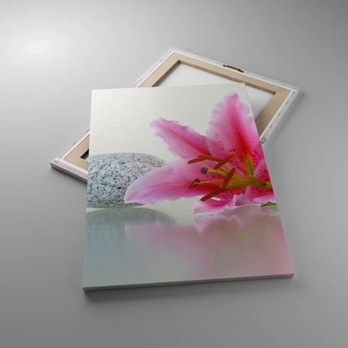 Obraz na plátne - Štúdia v ružovej, šedej a bielej - 50x70 cm