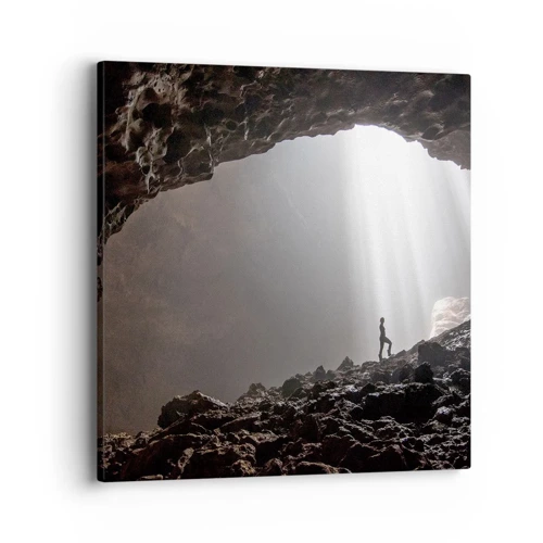 Obraz na plátne - Svetelná jaskyňa - 40x40 cm
