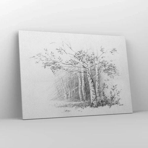 Obraz na plátne - Svetlo brezového lesa - 100x70 cm