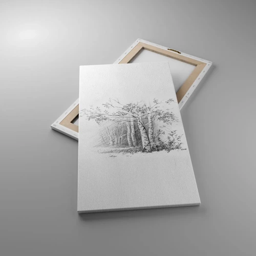 Obraz na plátne - Svetlo brezového lesa - 45x80 cm