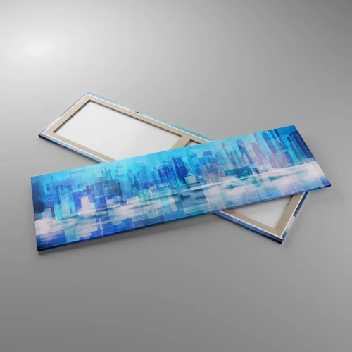 Obraz na plátne - Utopené v modrej - 160x50 cm