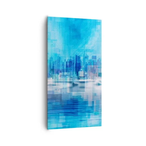 Obraz na plátne - Utopené v modrej - 65x120 cm