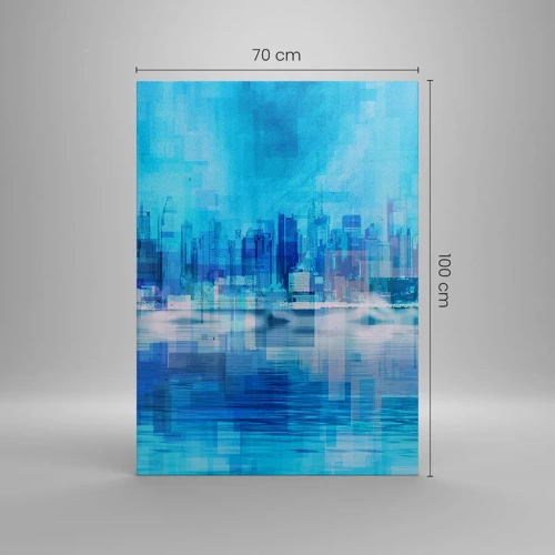 Obraz na plátne - Utopené v modrej - 70x100 cm