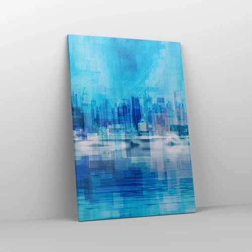 Obraz na plátne - Utopené v modrej - 70x100 cm
