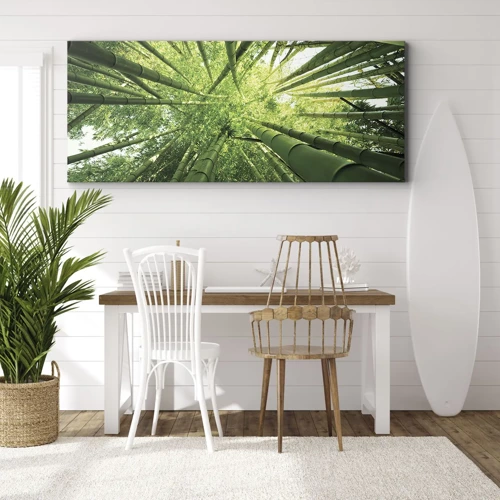 Obraz na plátne - V bambusovom háji - 100x40 cm