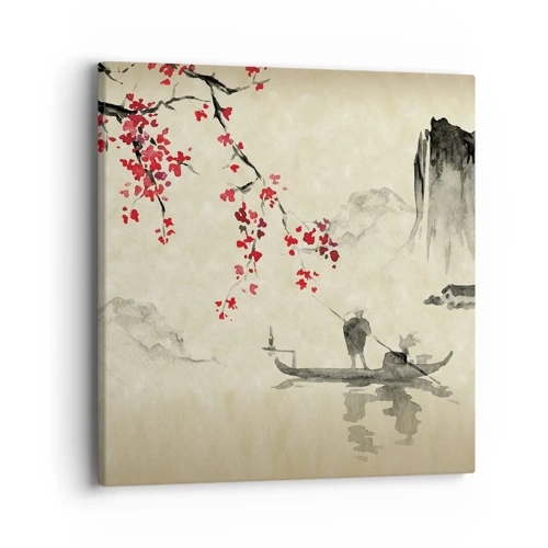 Obraz na plátne - V krajine kvitnúcich čerešní - 40x40 cm