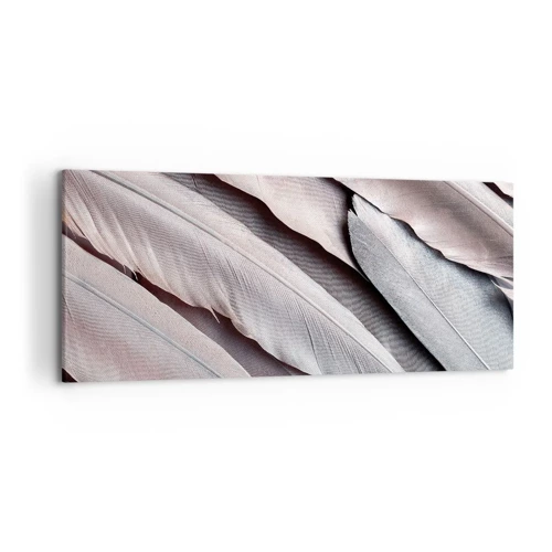 Obraz na plátne - V ružovej a striebornej - 120x50 cm