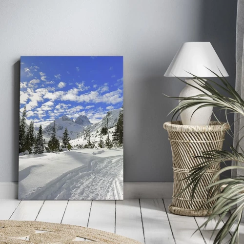 Obraz na plátne - V snehu a na slnku - 50x70 cm