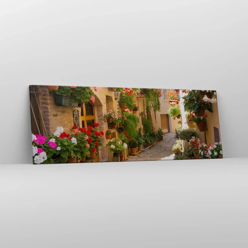 Obraz na plátne - V záplave kvetov - 140x50 cm