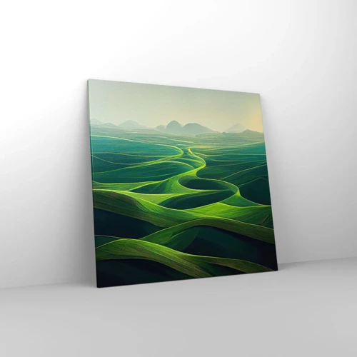 Obraz na plátne - V zelených údoliach - 70x70 cm
